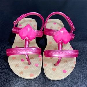 Havaianas Girl Strap Sandal 11 Pink Light Up Heart